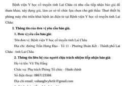 Thư mời cung cấp báo giá THUÊ MÁY CHỦ tại BV YHCT