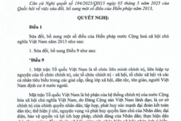 Nghị quyết sửa đổi, bổ sung 1 số điều của hiến pháp nước CHXHCN Việt Nam năm 2013