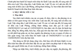 Triển khai Luật sửa đổi, bổ sung một số điều của Luật Tiếp công dân,  Luật Khiếu nại, Luật Tố cáo và Luật sửa đổi, bổ sung một số điều của Luật Phòng, chống tham nhũng